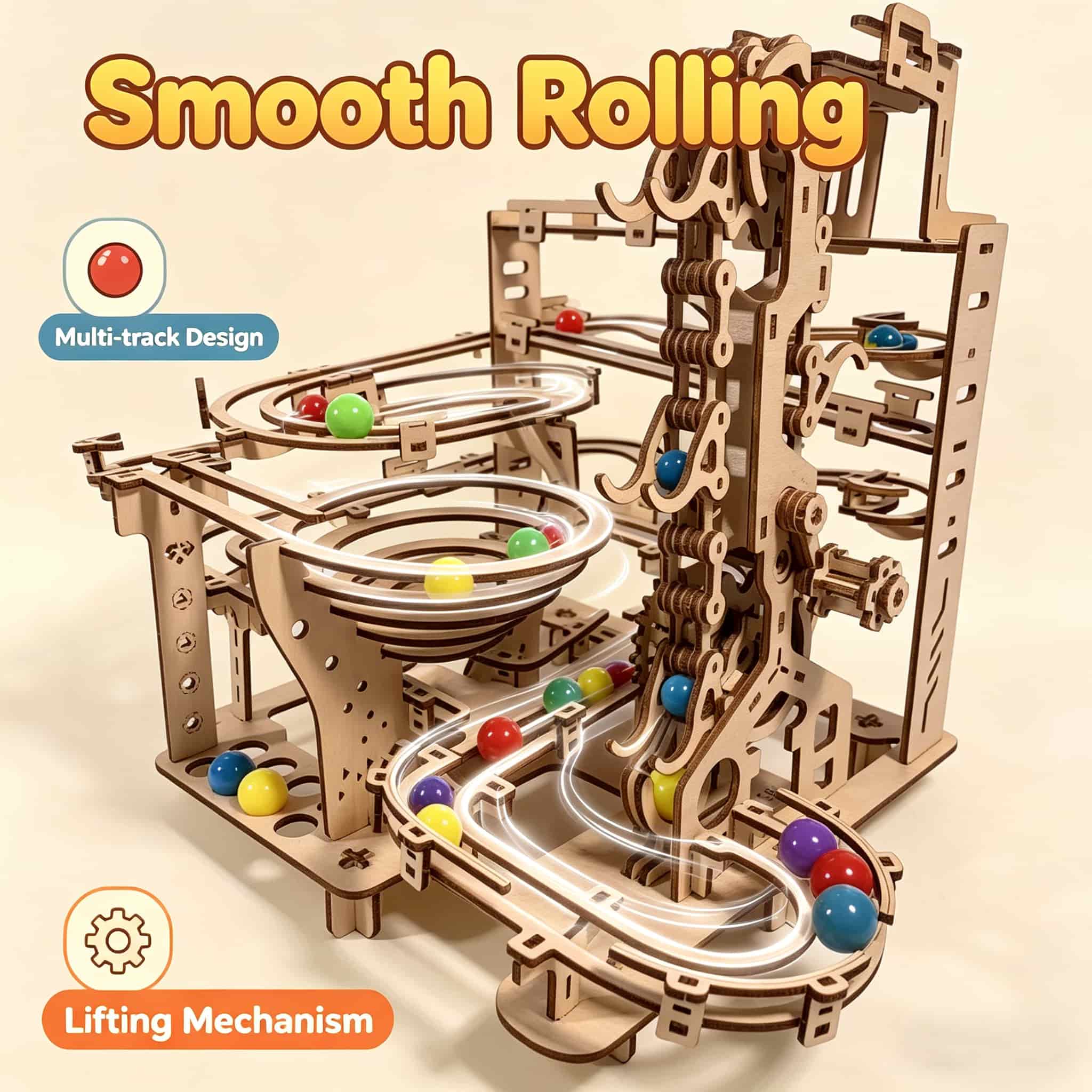 Mechanical Marble Run 3D Woode - огляд і ціна Running Gear Gifts