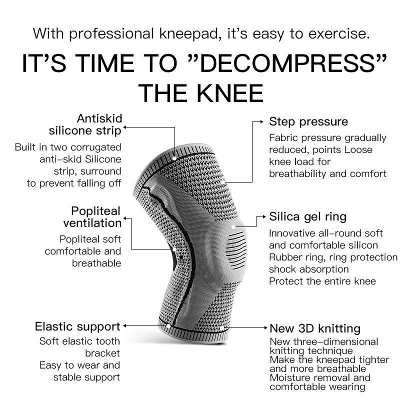  Elastic Silicone Knee Brace N - огляд і ціна Running Gear Knee