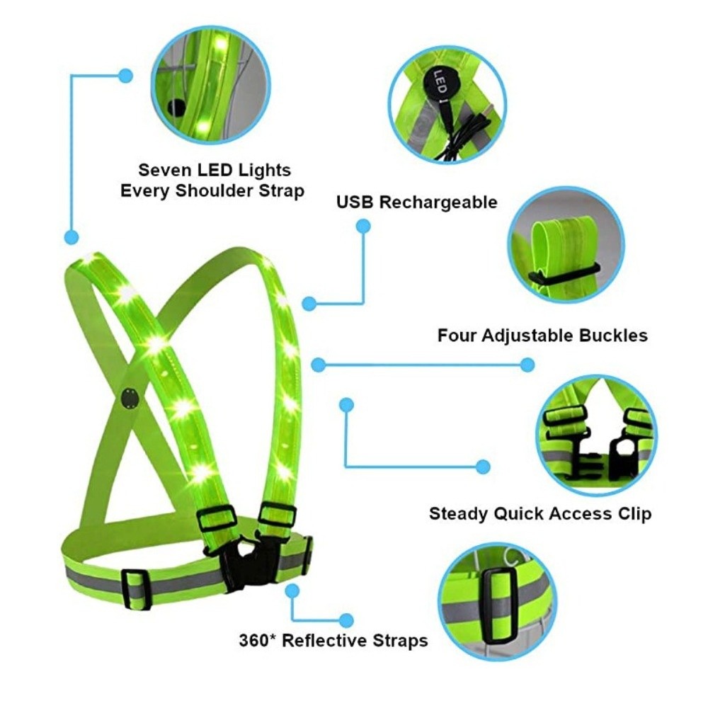 New Polyester LED Safety Vest  - огляд і ціна New Gear Running