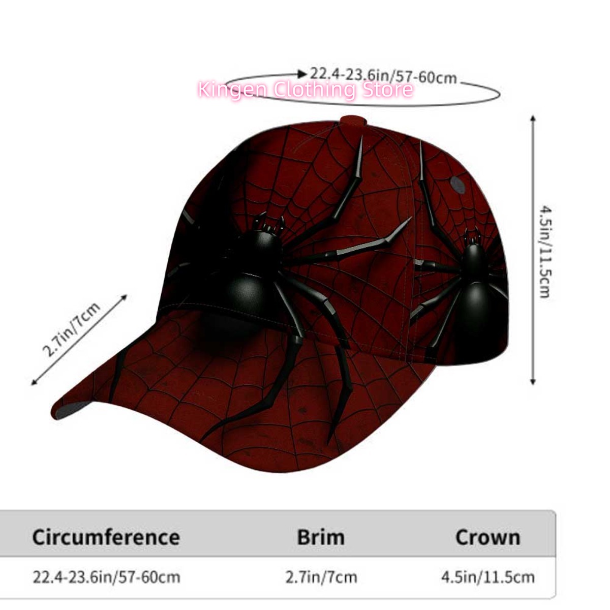 1pc 2D Flat Black Spider on Re - огляд і ціна Running Gear Gifts