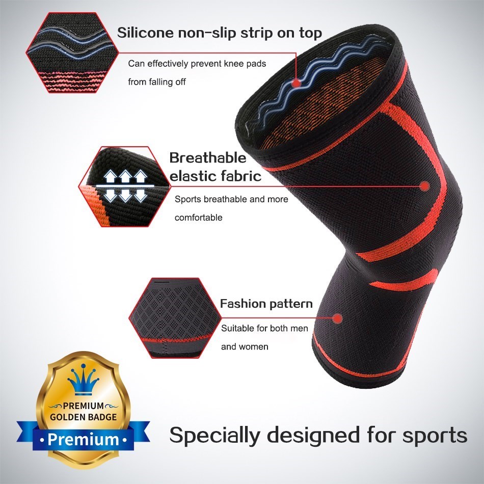 WOSWEIR-1 PC Elastic Knee Pads - огляд і ціна Running Gear Knee